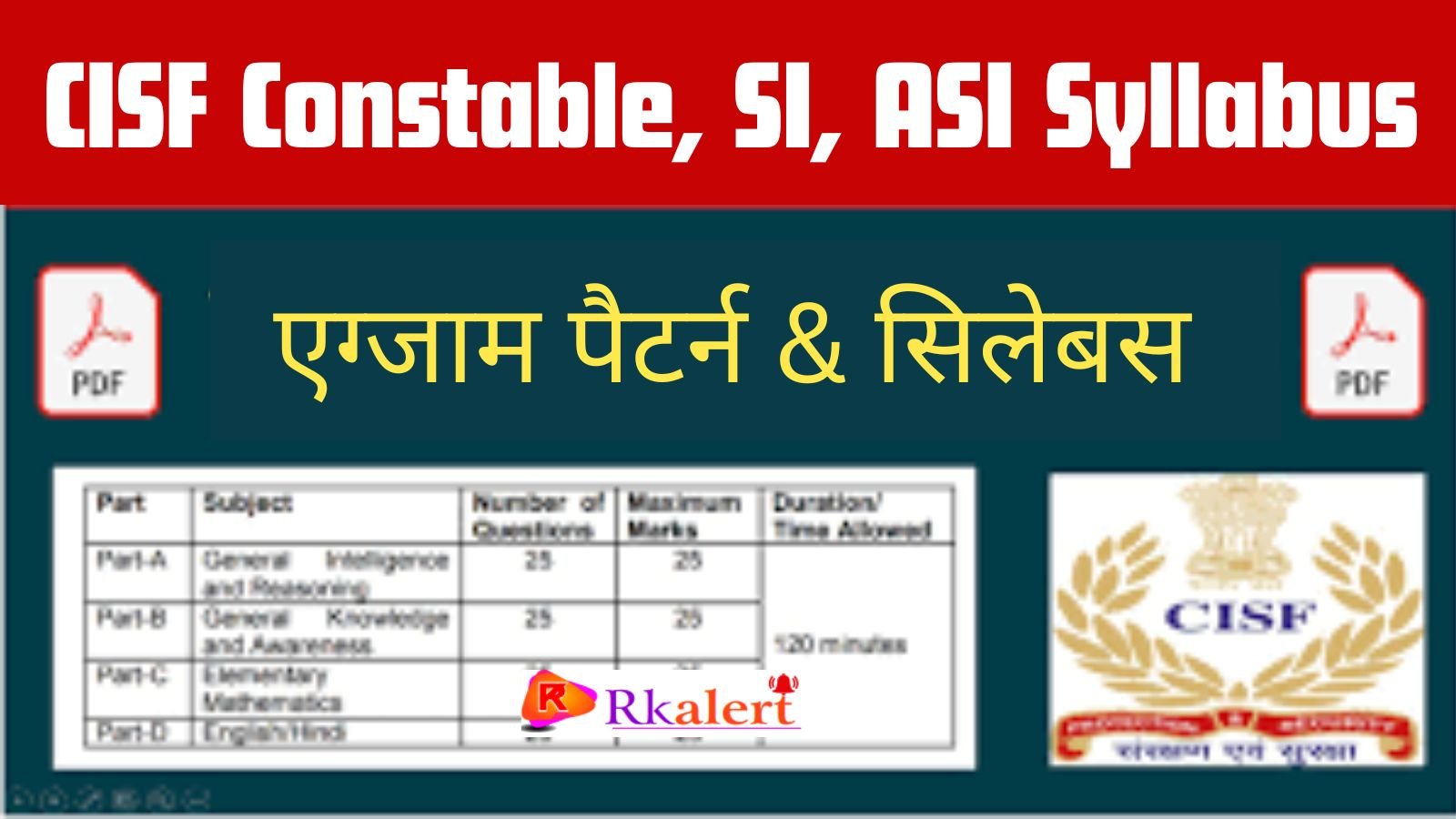 CISF Constable syllabus