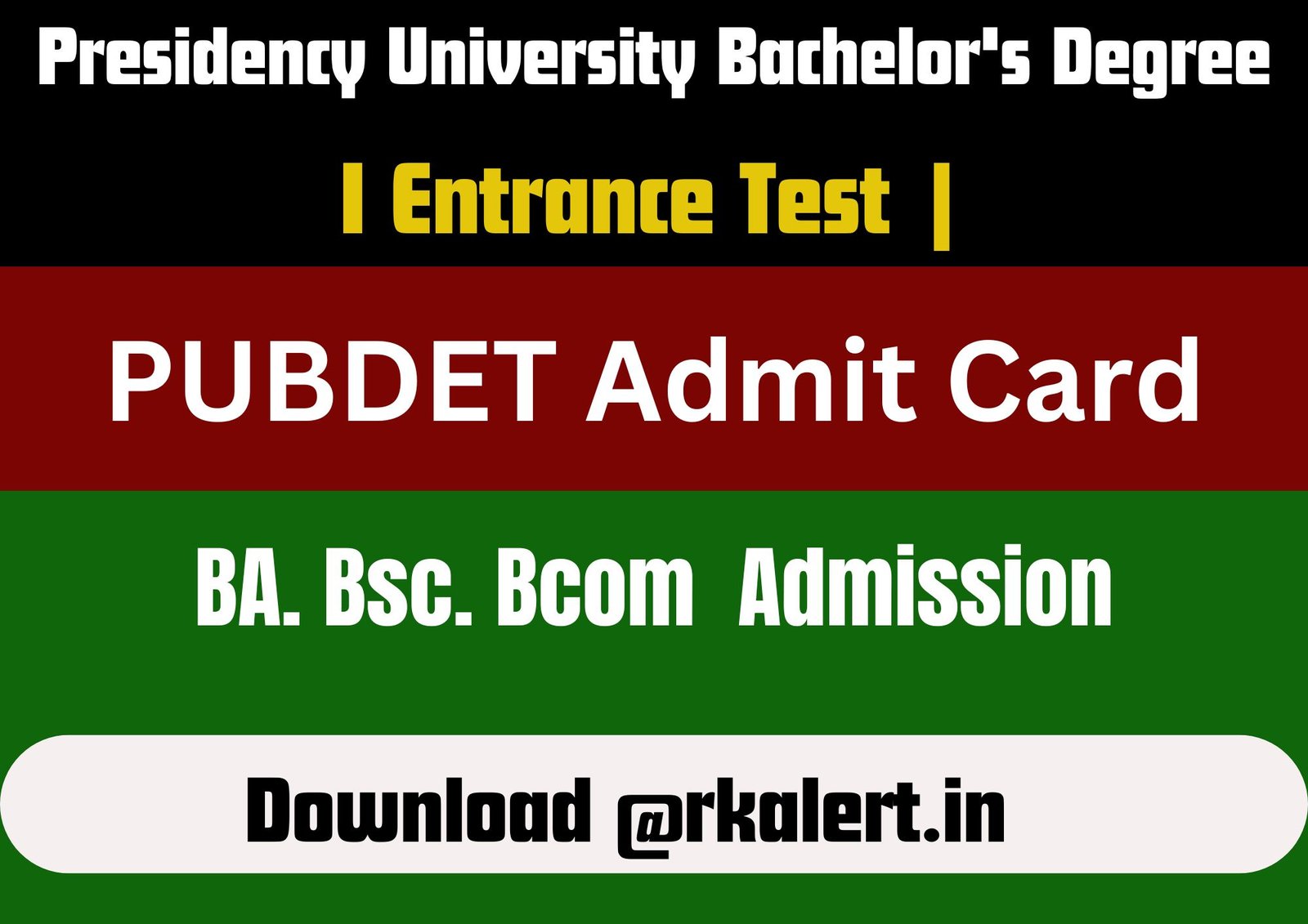 PUBDET Admit Card