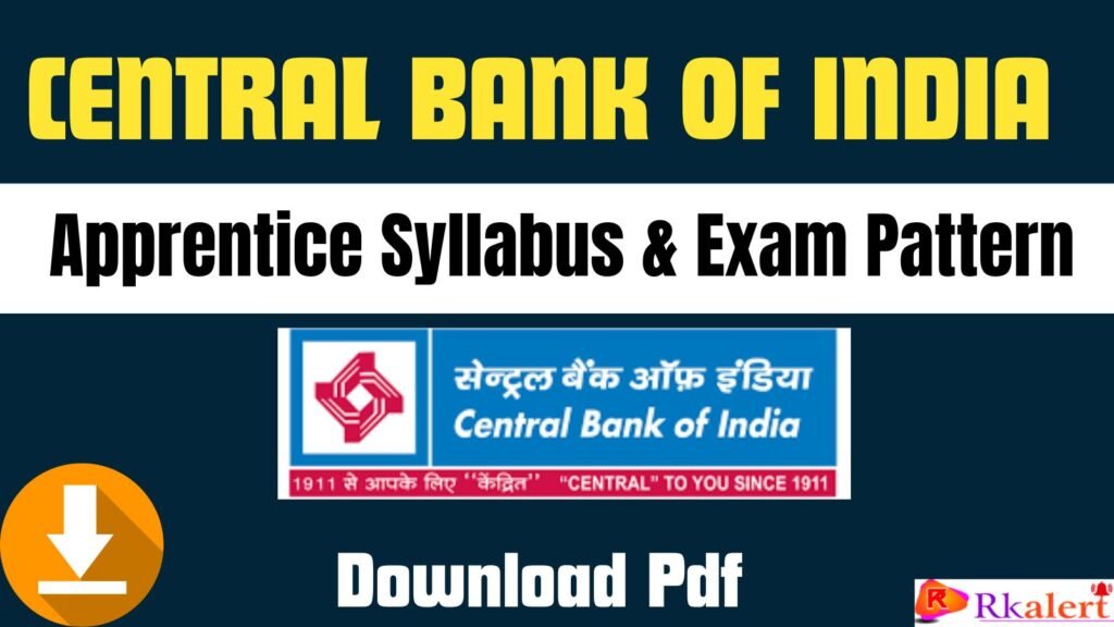 Central Bank of India Apprentice Syllabus 2024