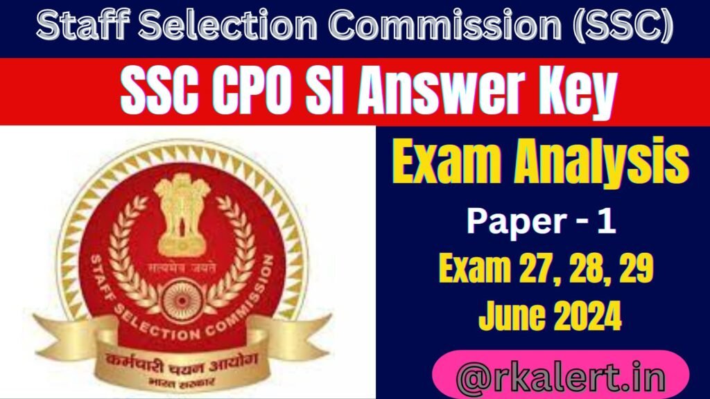 ssc cpo answer key