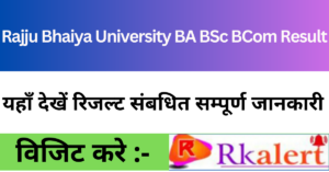 Rajju Bhaiya University BA BSc BCom Result 