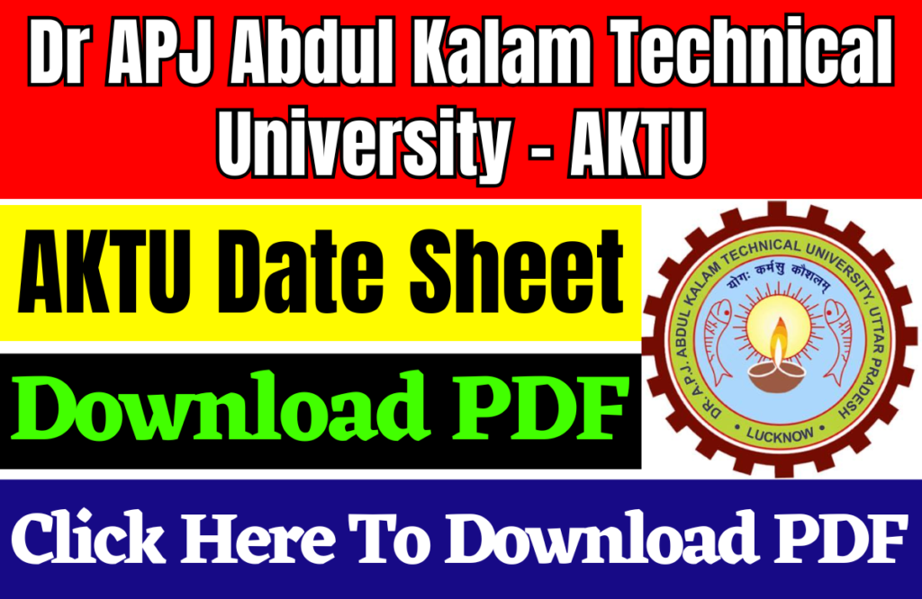 AKTU Date Sheet