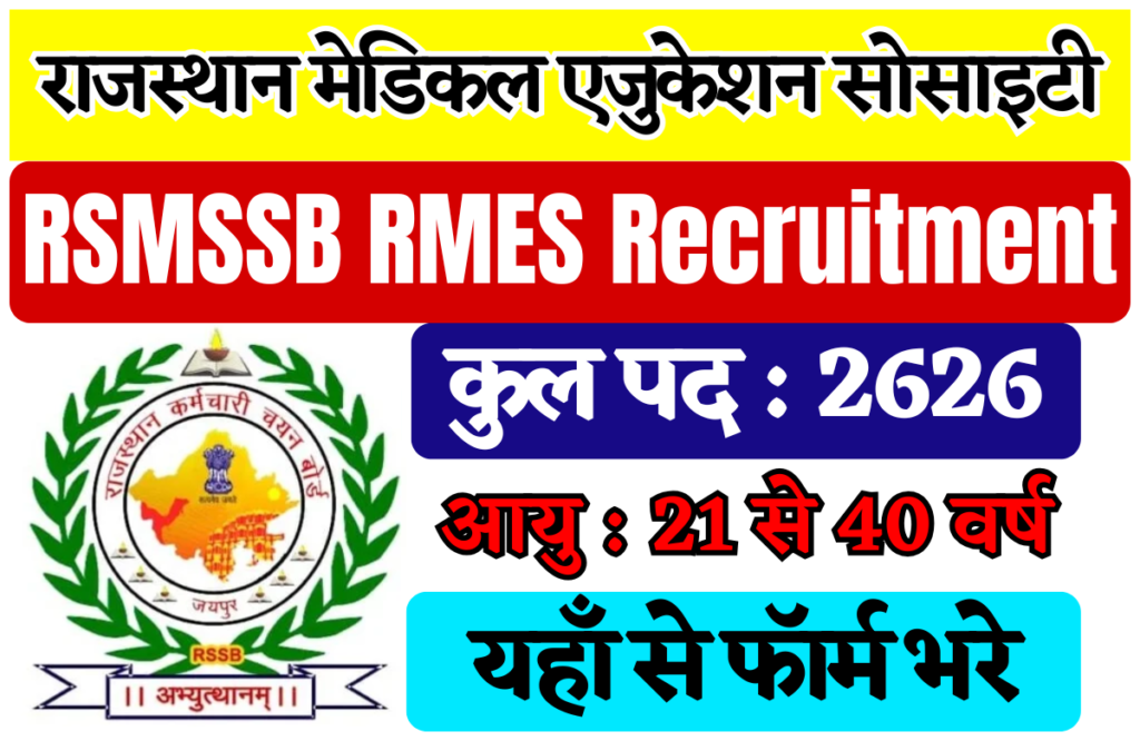 RSMSSB RMES Recruitment