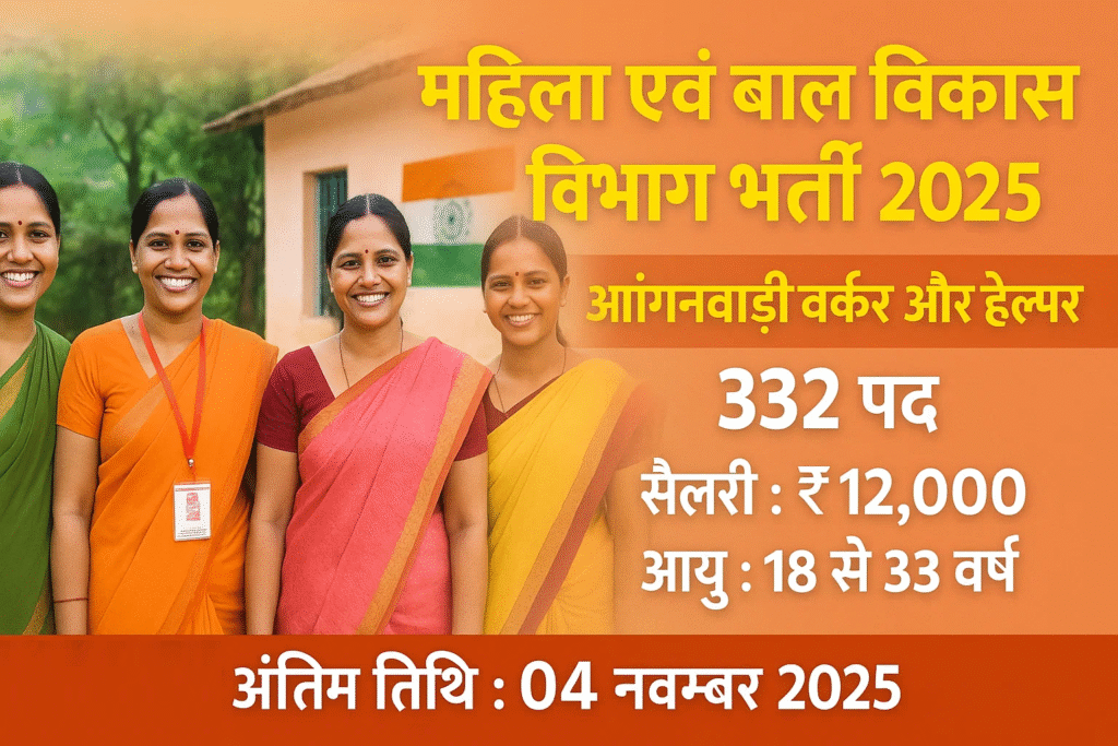 WCD Anganwadi Worker & Helper Recruitment 2025