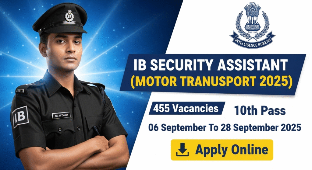 IB Security Assistant Recruitment 2025