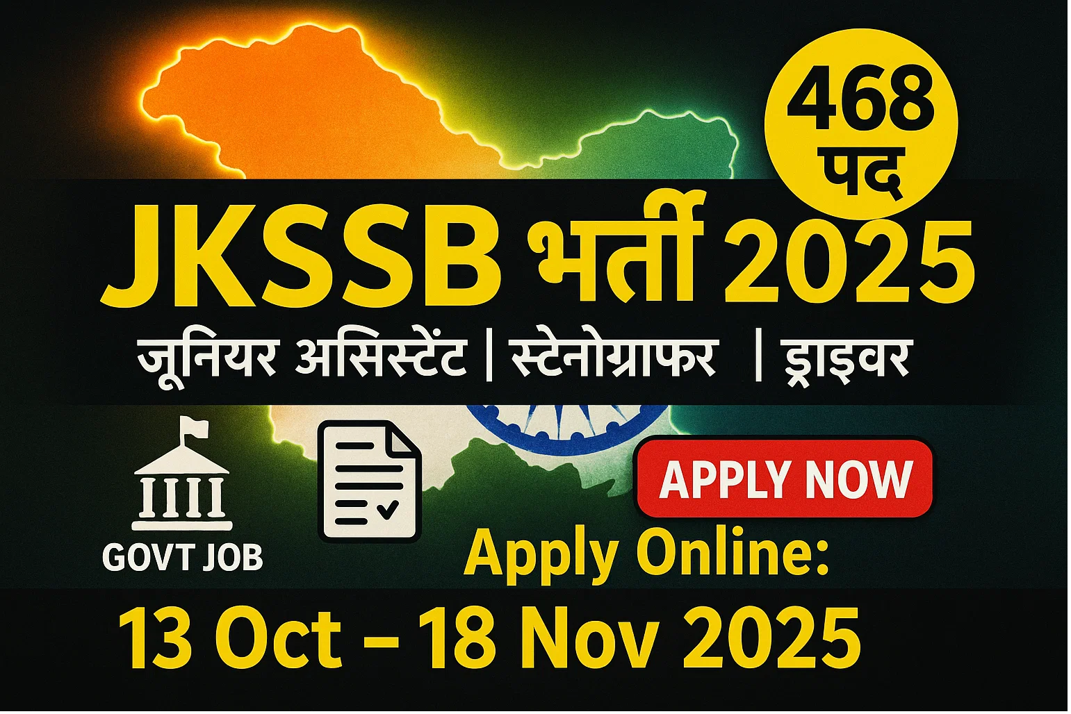 JKSSB Junior Assistant Stenographer Driver Vacancy
