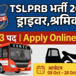 TSPRB Driver Shramik Vacancy 2025