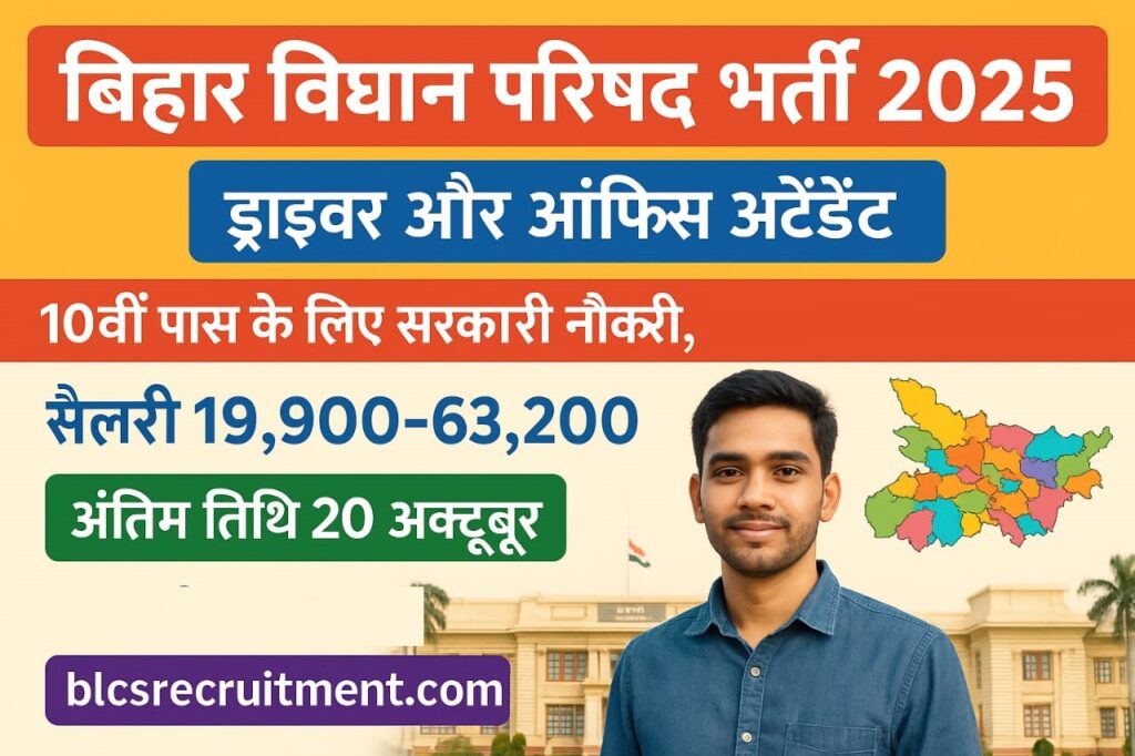 Bihar Vidhan Parishad Driver Bharti 2025