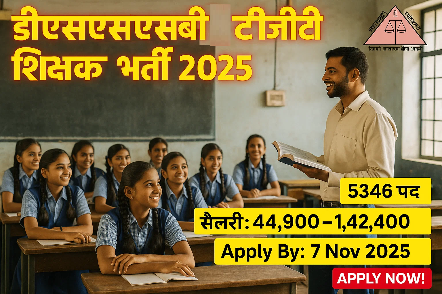 DSSSB TGT Teacher Recruitment 2025