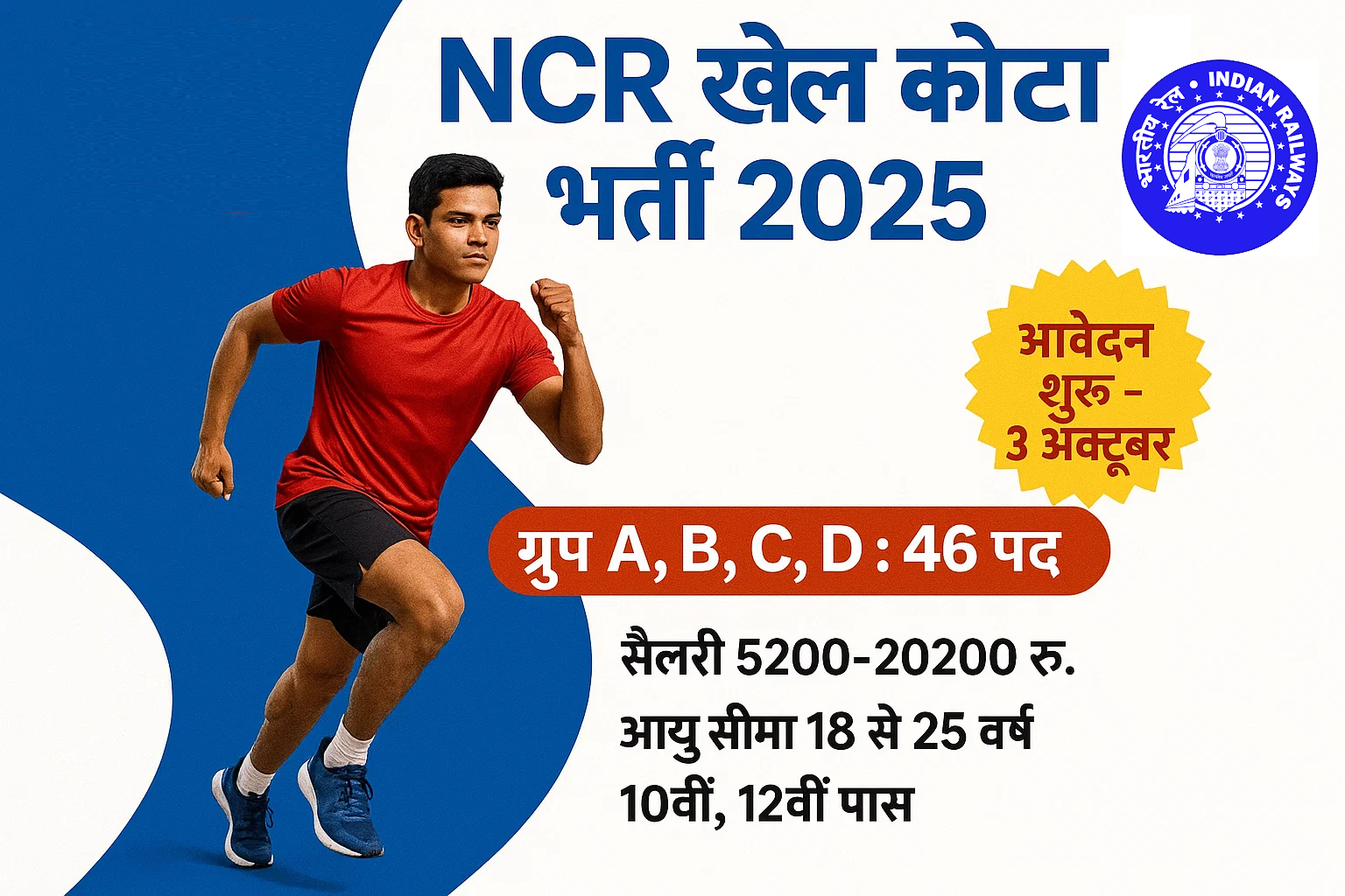 north central railway sports quota vacancy 2025