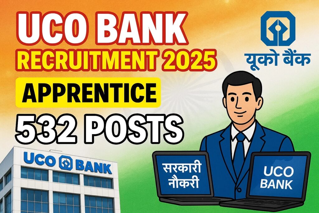 UCO बैंक में अप्रेंटिस के 532 पदों पर बंपर भर्ती, बिना इंटरव्यू के सिलेक्शन!