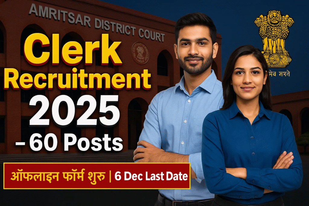 Amritsar District Court Clerk Recruitment 2025