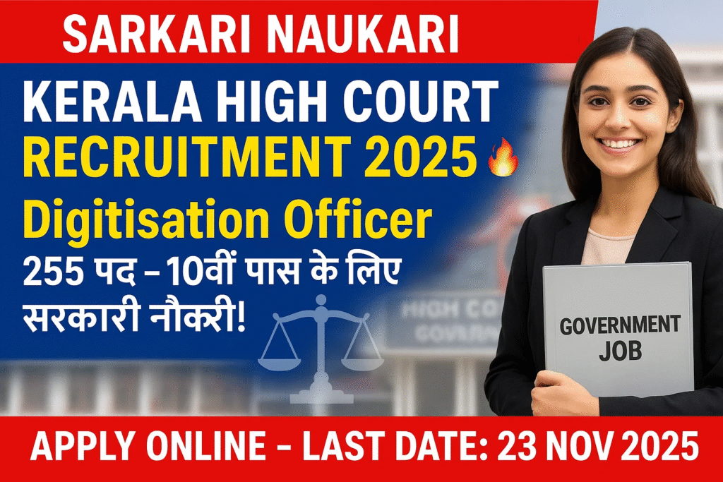Kerala High Court Digitisation Officer Recruitment 2025
