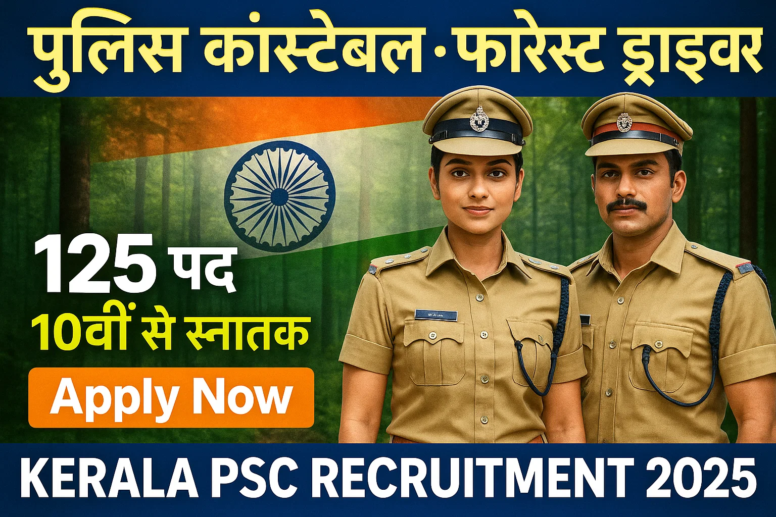 Kerala PSC Police Constable Forest Driver Vacancy 2025