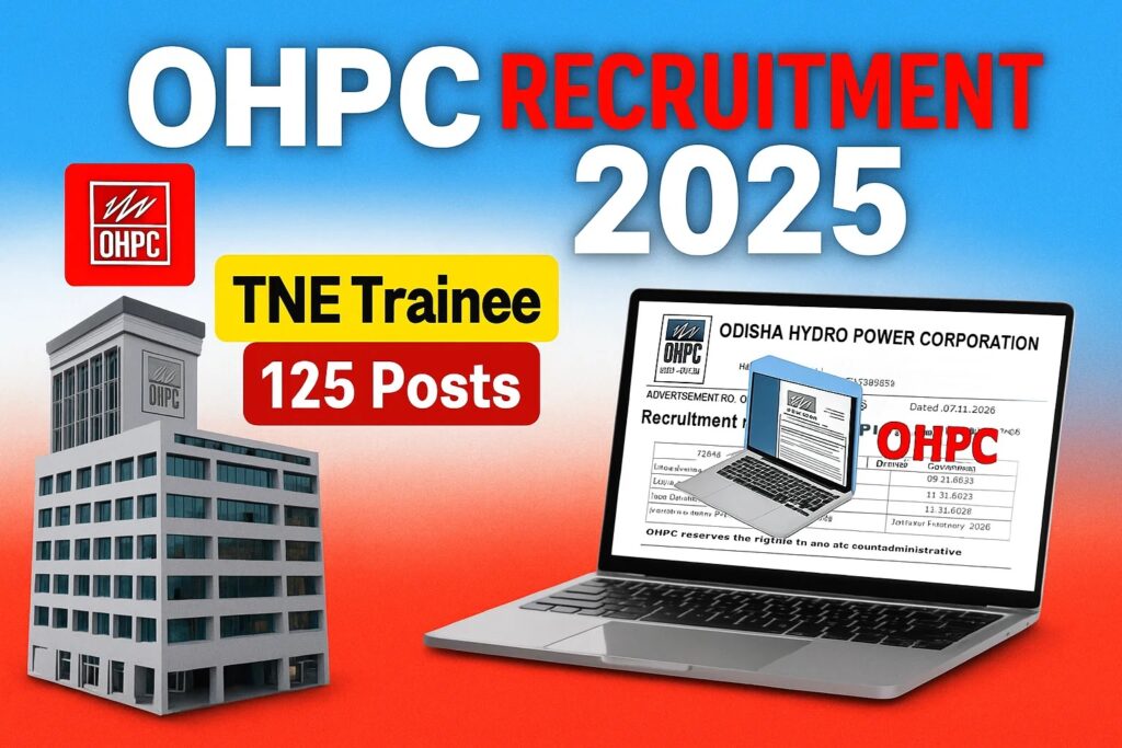 OHPC TNE Trainee Recruitment 2025 : 125 TNE प्रशिक्षु पदों के लिए अधिसूचना जारी, देखें कितनी मिलेगी सैलरी
