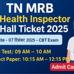 TN MRB Health Inspector Admit Card