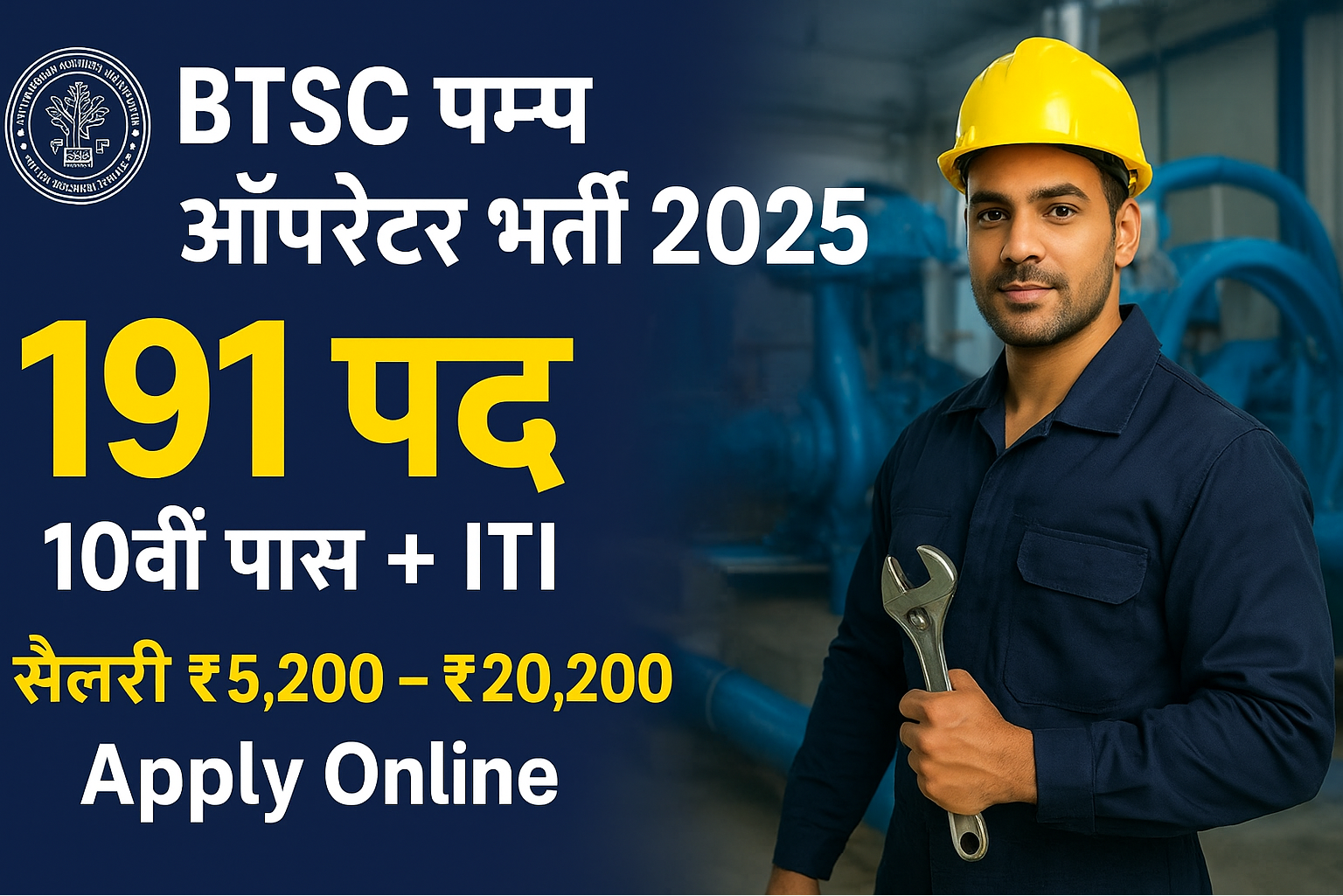 BTSC Pump Operator Vacancy 2025