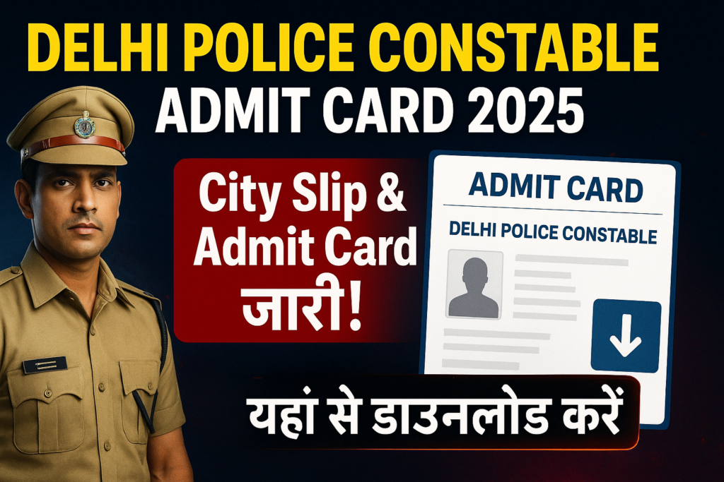 SSC Delhi Police Constable Admit Card