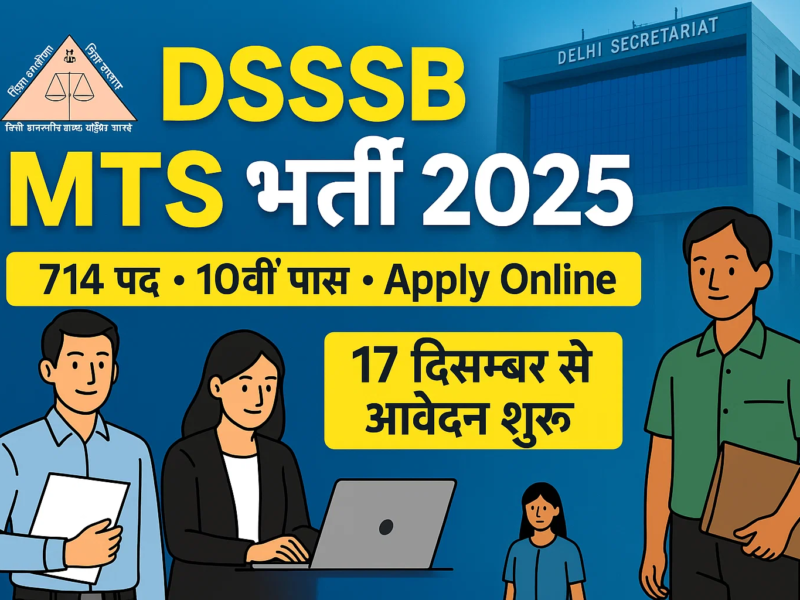 DSSSB MTS Recruitment 2025