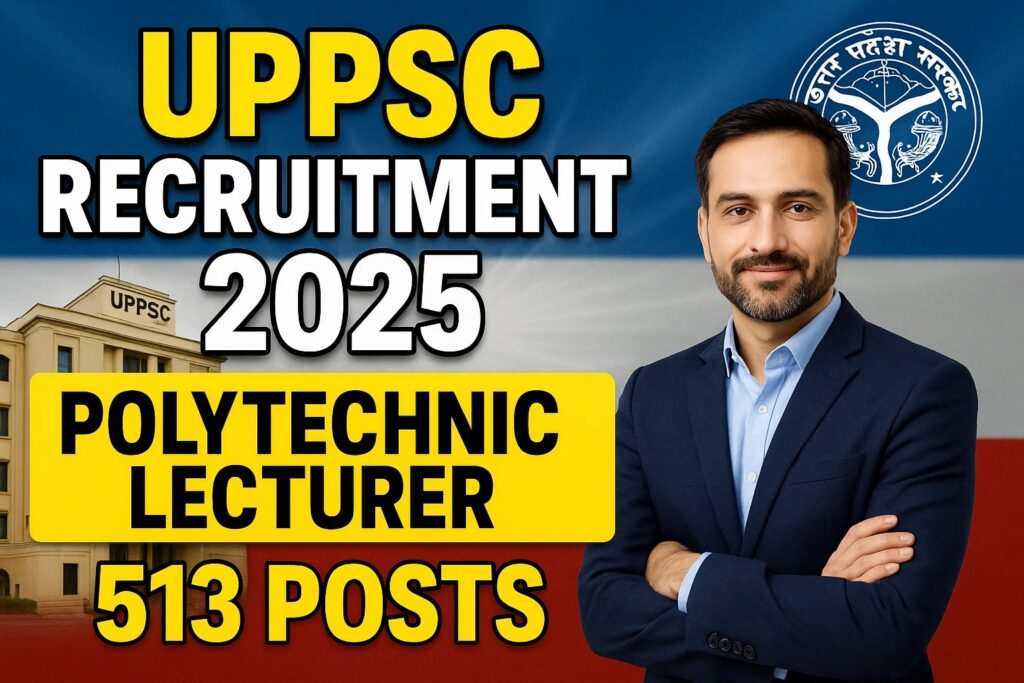 UPPSC ने पॉलिटेक्निक लेक्चरर के 513 पदों पर भर्ती निकाली, जानें योग्यता व आयु सीमा