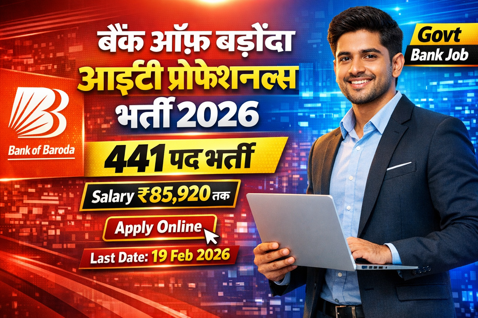 Bank Of Baroda IT Professional Recruitment 2026