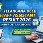 Telangana DCCB Staff Assistant Result
