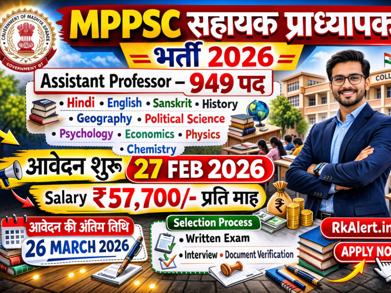 MPPSC Assistant Professor Vacancy 2026