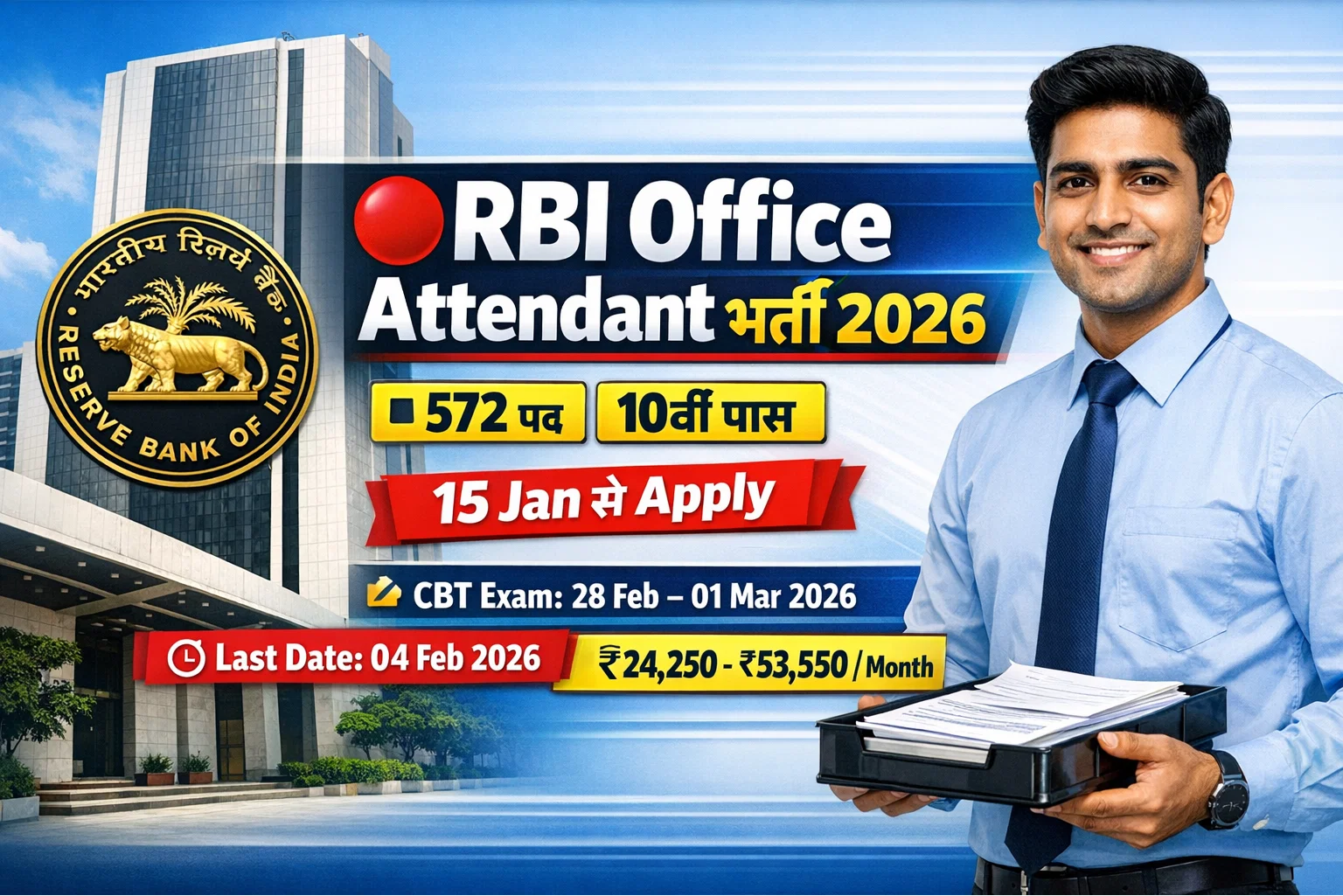 RBI Office Attendant Vacancy 2026