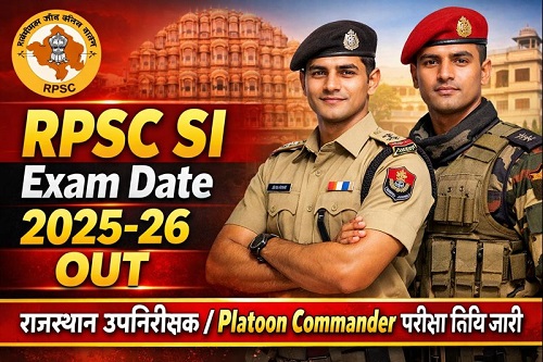 RPSC SI Exam Date
