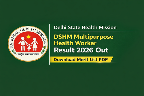 DSHM Multipurpose Health Worker Result