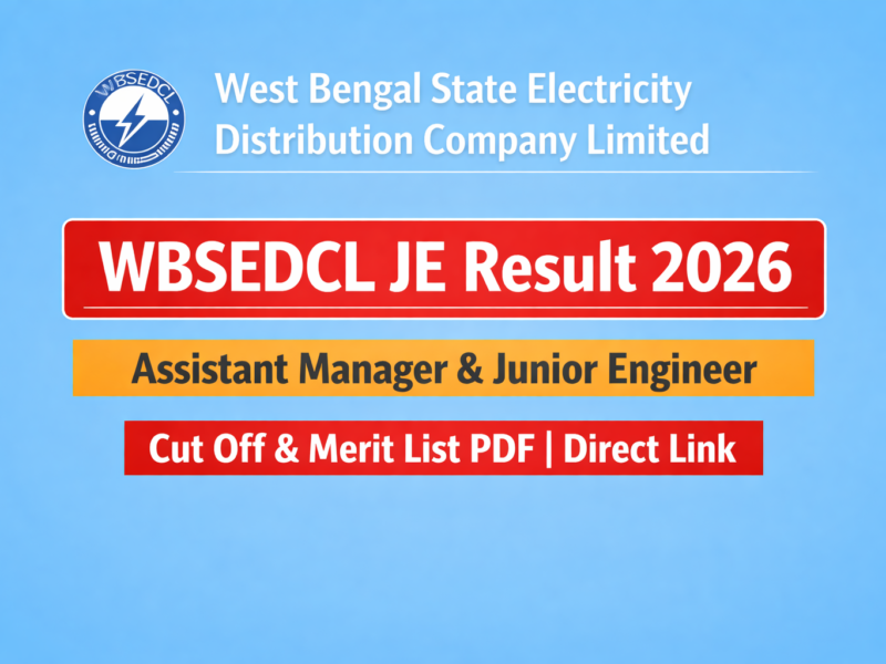 WBSEDCL JE Result