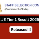 ssc je tier 1 result