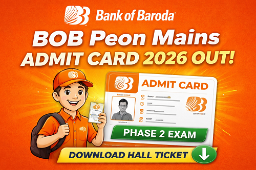 BOB Peon Mains Admit Card