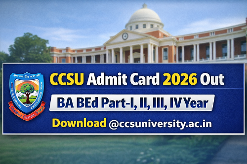 CCSU Bed Admit Card