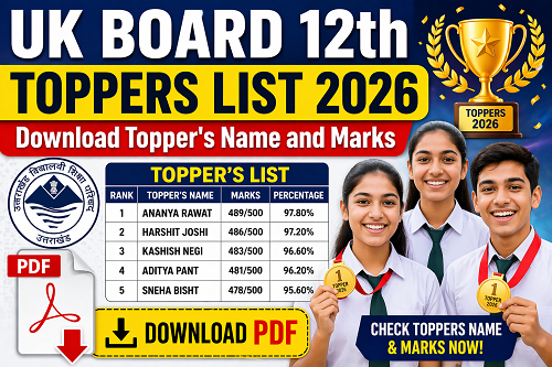 UK Board 12th Toppers List