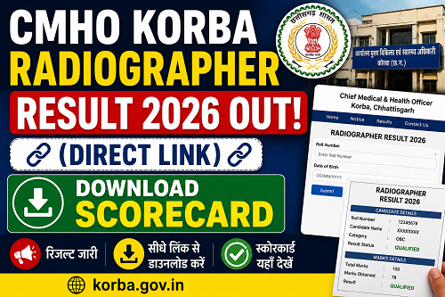 CMHO Korba Radiographer Result
