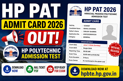 HP PAT Admit Card