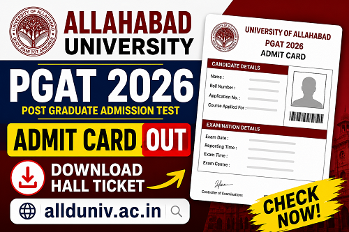 Allahabad University PGAT Admit Card