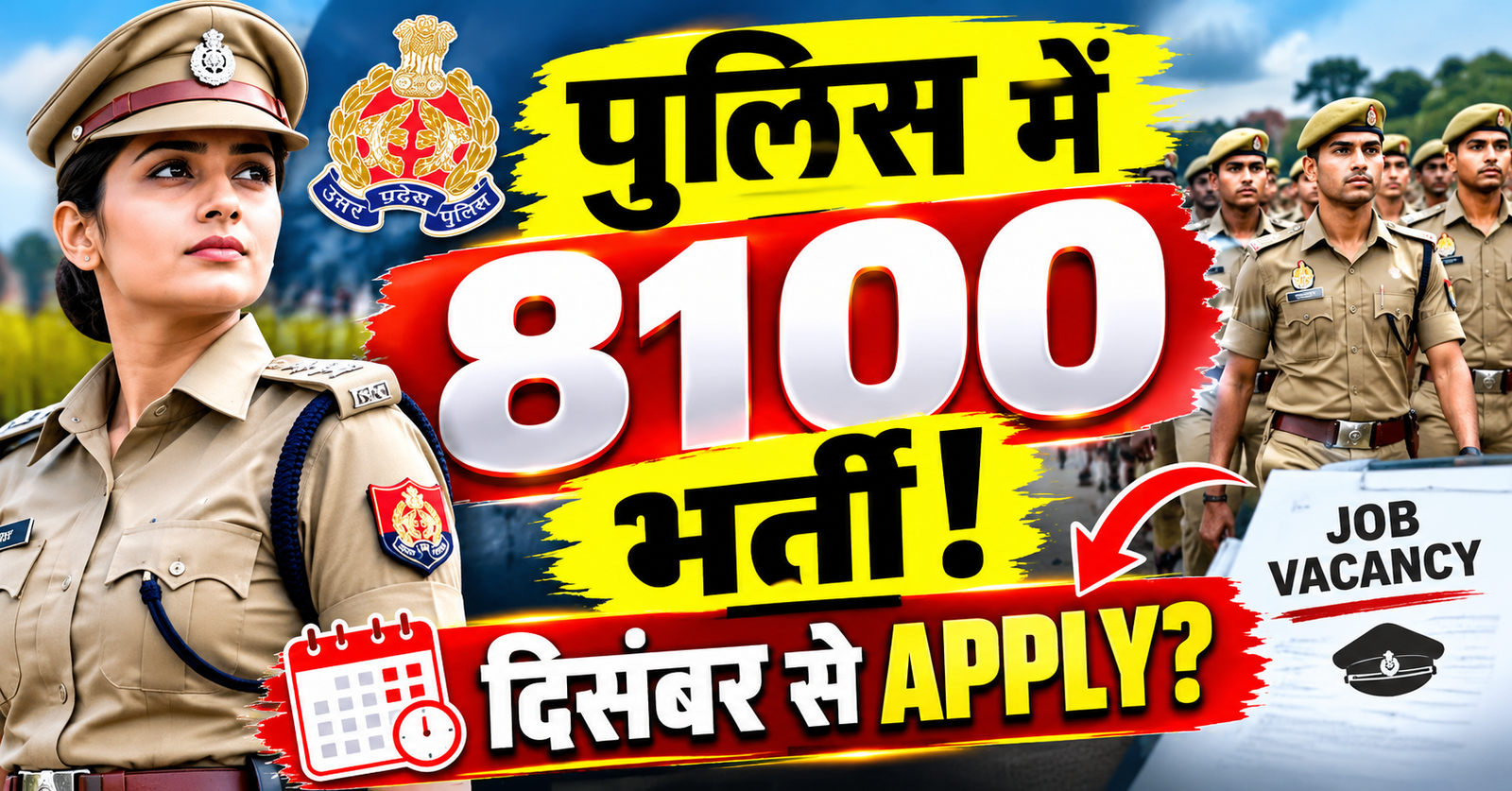 Police Recruitment 2027 police me 8100 padon par bumper bharti aavedan jald